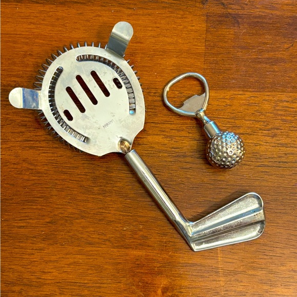 Vintage Stainless Steel Golf Bar Set - Picture 2 of 2